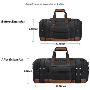 Sac de voyage et de sport unisexe robuste, résistant à l'usure, pour courtes distances, avec fermeture éclair, design tendance et imperméable - Product Image 5