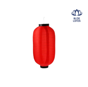 Lanternes en bambou et plastique BLUE LOTOS pour l'extérieur, NOUVELLE ARRIVÉE, décorations du Nouvel An chinois pour adultes, fonction lumineuse, sans batterie - Product Image 1