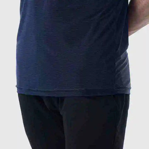 Camiseta sin Mangas de Algodón Azul Marino para Hombre, Cuello Redondo, Tejido Transpirable, Color Sólido, Estilo Casual - Product Image 3