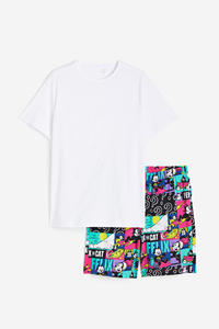 Ropa de hombre para verano, nueva camiseta informal de algodón y pantalones cortos, edición delgada, conjunto de camiseta y pantalones cortos. - Product Image 4