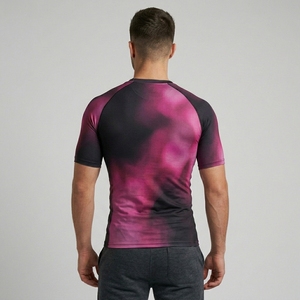 Custom Compression Fitness Shirt Men Half Sleeve Gym Training Running Athletic Performance Sportswear - Product Image 2