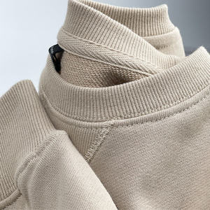 Sweat-shirt d'hiver pour homme, col rond, beige, décontracté, manches longues, en coton molletonné, impression numérique, coupe-vent, confortable - Product Image 2