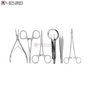 Kit d'instruments vétérinaires manuels pour petits animaux, 6 pièces, pour la coupe des griffes et les procédures chirurgicales, fabrication en usine, conforme aux normes de sécurité MOL - Product Image 2