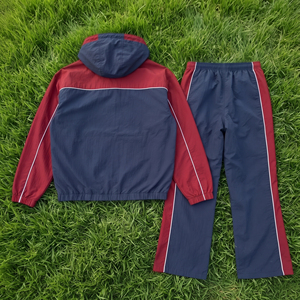 Ensemble de survêtement unisexe personnalisé en nylon, coupe-vent, veste et pantalon imperméables, à capuche, léger, pour l'été - Product Image 2