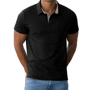 Polo de Golf y Gimnasio para Hombre, de Secado Rápido, Color Liso, con Logotipo Bordado en la Parte Delantera, Personalizado, Transpirable - Product Image 1