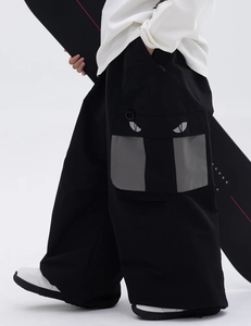 <b>Waterproof</b> Windproof Zipper Baggy Ski Pants Men Snowboarding Unisex Winter Outdoor Thermal Snow Pants Oversized sportswear Cargo - Product Image 6
