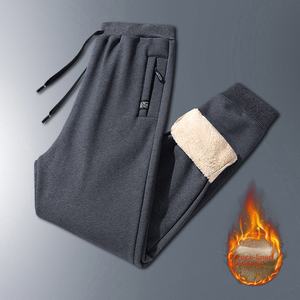Men's Winter Lambswool Warm Cotton Sweatpants Outdoor Leisure Thickened Jogging <b>Drawstring</b> High Quality - Product Image 3