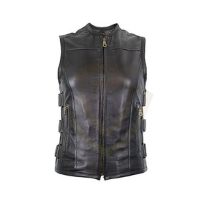 Gilets en cuir pour femmes personnalisés tendance, meilleur design, style motard - Product Image 1
