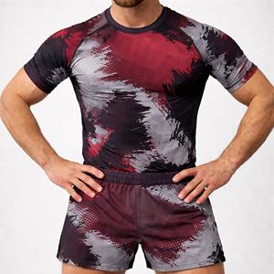 Conjunto de Rash Guard MMA Personalizado 2026, Camiseta de Compresión para Gimnasio y Fitness, Pantalones Cortos de Lucha, Ropa Deportiva para Entrenamiento de Grappling Sin Gi - Product Image 1
