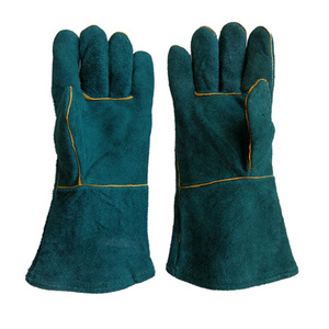 High Quality XL Split Cowhide Leather Welding <b>Gloves</b> Double Palm & Reinforced Fingers Anti-Slip & Waterproof Work Protection - Product Image 4