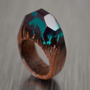 Premium Handcrafted Wood Resin Finger Ring <b>Drinkware</b> Accessories for Gifting - Product Image 4