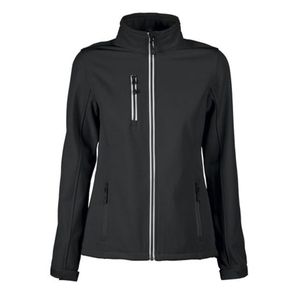 Chaqueta Softshell Negra para Mujer al por Mayor, con Cierre de Cremallera, Cuello Alto, Cortavientos, Ajuste Regular, para Otoño, Uso Exterior, Material Poliéster - Product Image 4