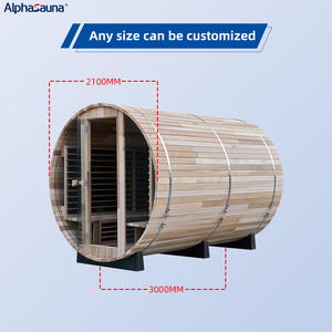 Sauna de vapor infrarroja híbrida de madera <span class=keywords><strong>para</strong></span> exteriores de barril tradicional al por mayor 3 ~ 9kw <span class=keywords><strong>para</strong></span> uso doméstico - Product Image 4