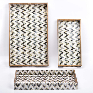 Bandejas Meena de Moda, Estilo Encajable, para el Hogar, Oficina, Hotel, Bar, para Servir Bebidas, Bandeja de MDF Hecha en India, en Stock - Product Image 2