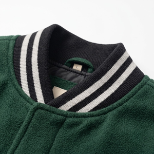 Chaqueta Bomber Varsity Personalizada de Invierno para Carreras, con Parches Bordados, Botones a Presión, Estilo Urbano, Informal, para Equipo, Resistente al Viento, Unisex - Product Image 5