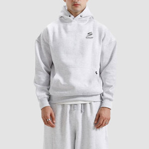 Modern Casual Loose Style Cotton Blended Baggy Hoodie Soft Breathable High Quality Comfortable Daily Wear Men - Product Image 1