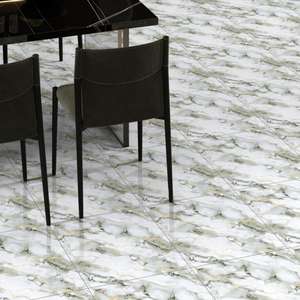 Vistaar-Carreaux en porcelaine émaillée entièrement polie, brun onyx 600x600mm, aspect marbre de 9mm d'épaisseur, revêtement de sol 24x24, exportation - Product Image 1