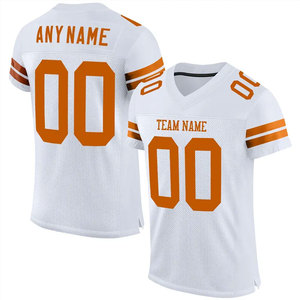 Maillots et uniformes de football américain en maille respirante extensible dans quatre directions, impression par sublimation, col en V, manches courtes - Product Image 1