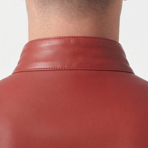 Chaqueta Bomber de Cuero para Hombre, Estilo Urbano, con Cuello Alto y Cierre de Cremallera, en Cuero PU - Product Image 5