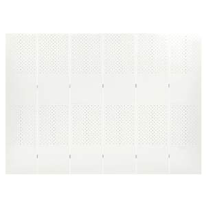 ฉากกั้นห้อง 6 แผง สีขาว ขนาด 94.5"x70.9" ฉากกั้นและฉากกั้นห้องเหล็ก - Product Image 2