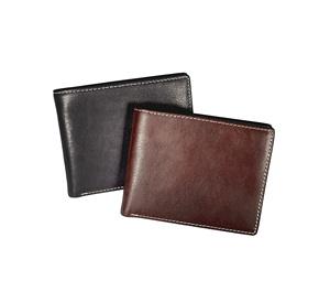 [In Stock] Castello Men's Vintage Bi-Fold <b>Wallet</b> Genuine Leather RFID Protection Polyester Lining Black Brown - Product Image 1