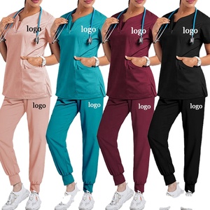 OEM Wholesale Custom Nursing <b>Doctor</b> Scrubs Dentistry Pet Hospital 2Piece Jogger Spandex Female Medical Custom Scrub Uniform <b>Sets</b> - Product Image 2