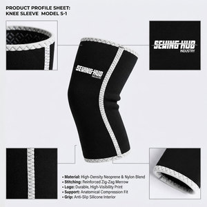 Genouillères en néoprène pour hommes et femmes offrant une couverture sécurisée, une mobilité flexible, une compression de soutien et une protection renforcée pour la pratique sportive - Product Image 5