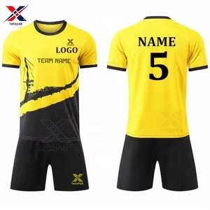 Conjunto de Camiseta y Pantalones Cortos de Fútbol Personalizados Unisex para Adultos, 100% Poliéster, Cuello en V, Tela Transpirable de Secado Rápido, Conjunto de Entrenamiento Personalizado para Equipos - Product Image 2