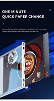 Boîte à Lumière Publicitaire Rechargeable A4/A5, Panneau de Menu avec Batterie LED, Boîte à Lumière en Aluminium, Panneau