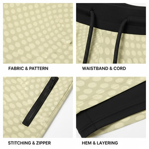 Shorts de bain pour hommes à sublimation 2-en-1, imprimé texturé, pour la plage et l'entraînement, avec poche zippée et doublure de compression - Product Image 6