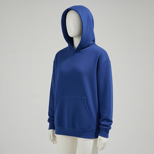 เสื้อสเวตเชิ้ตมีฮู้ดสีน้ำเงินคลาสสิกสำหรับผู้ชาย สวมใส่สบายทุกวัน เนื้อผ้าเรียบเนียน ทรงพอดีตัวแบบสวมหัว สไตล์สบายๆ สำหรับคนเมือง - Product Image 2