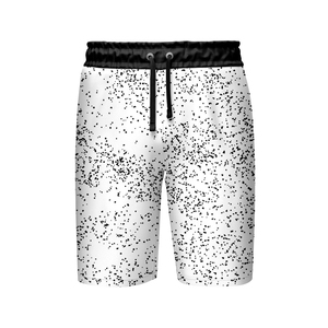 Men's Sporty Paisley Print Quick Dry Board Shorts Elastic Waist Front Logo Mid Design 100% Polyester Red <b>Black</b> White Pattern - Product Image 3