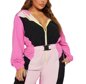 High Quality <b>Women</b> Winter Windbreaker Tracksuit 100% Polyester Lightweight Breathable Quick Dry Sporty Customised Logo - Product Image 5