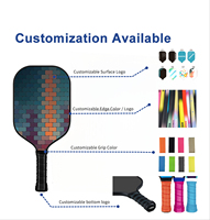 Raquette de pickleball KP Manufacturing pour Andre Agassi Pro, même fabrication, noyau en nid d'abeille PP, TechFlex Power TFP, entraînement durable