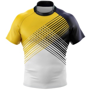 Camiseta de Rugby de Punto Clásica, Transpirable, Estampada, de Poliéster, Diseño Nuevo OEM de Alta Moda, Uniforme Personalizado - Product Image 3