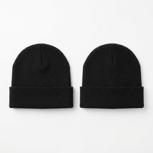 Bonnet d'hiver en acrylique de haute qualité, style décontracté, avec revers, tricoté, vente en gros OEM - Product Image 6