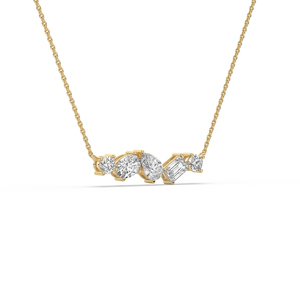 Brillante colgante de diamante de corte elegante de 2.9 quilates cultivado en laboratorio, plata 925 con oro, estilo único, ligero, colgante de compromiso para mujer. - Product Image 4
