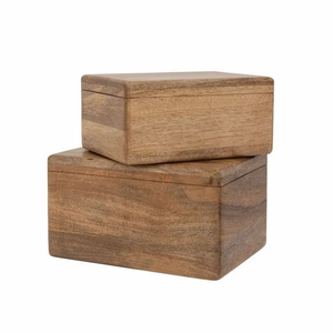 Mejor Oferta para Caja de Almacenamiento de Madera Artesanal, Madera Natural de Mango y Acacia, Caja de Recuerdos Multiusos para Almacenamiento en la Cocina - Product Image 2
