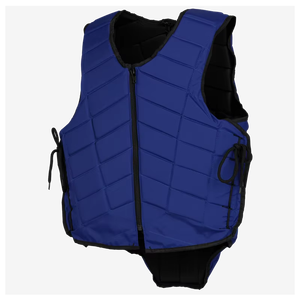 Protector de cuerpo ecuestre personalizado con panel de diamantes azul real, chaleco de seguridad para montar a caballo con cordones laterales, OEM - Product Image 2
