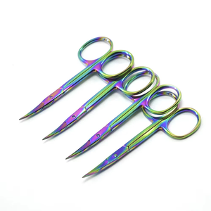High Quality Nail Art <b>Tool</b> OEM Private Label Mini Fancy Scissor Stainless Steel Rainbow Gradient Embroidery Scissor Tailor shear - Product Image 3