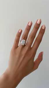 Bague Solitaire Scintillante en Or Véritable 10k 14k 18k avec Diamant de Laboratoire Taille Coussin 10ct, Vente en Gros, Fabricant de Bijoux Personnalisés avec Grande Pierre - Product Image 4