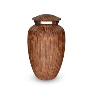 High Quality Hand Cast Wood Look Aluminium Cremation Urn Wholesale Funeral Supplies <b>Memorial</b> <b>Keepsake</b> Urn For Human Adult Ashe - Product Image 1