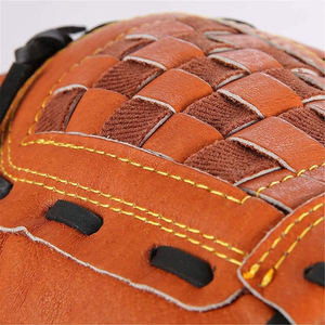 Leder-Baseballhandschuh für Rechtshänder, Outfield, Vollfinger, H-Web, rutschfest, verstellbares Handgelenkband, Klettverschluss, für alle Jahreszeiten - Product Image 5