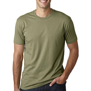 T-shirt en coton à manches courtes et col rond pour homme, couleur unie, coupe classique, décontracté, basique - Product Image 4