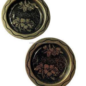 Customized Shape Metal <b>Coasters</b> in Solid Iron With Finest Quality Finished Set of 2 Pcs Perfect for Elegant <b>Table</b> Settings - Product Image 1
