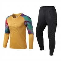 Tenue de gardien de but respirante pour homme, personnalisable avec options de logo, 100 % polyester, vêtements de football compressifs.