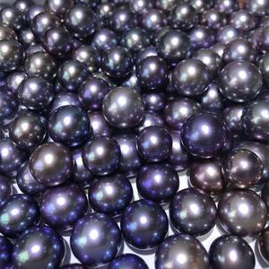 Perles d'eau douce naturelles de 9 à 12 mm, Edison nucléaire, bleu foncé, bleuets, forte luminosité avec de légères imperfections, perles en vrac pour le bricolage - Product Image 2