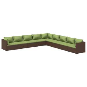 Ensemble de salon de jardin marron et vert avec coussins confortables - Product Image 2