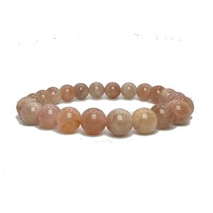 High Quality Peach Moonstone Crystal Bead Bracelet Romantic Gift Fashion Charm Jewelry for Men Women Energy Meditation - Product Image 1