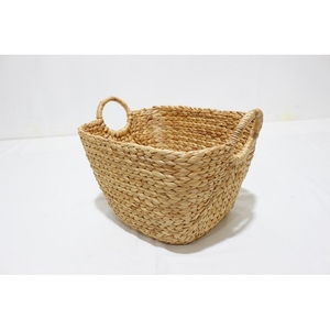 Rattan Woven Water Hyacinth Storage Basket Bohemian Style Durable Clothing Organizer for <b>Laundry</b> Room <b>Standing</b> Typ - Product Image 4